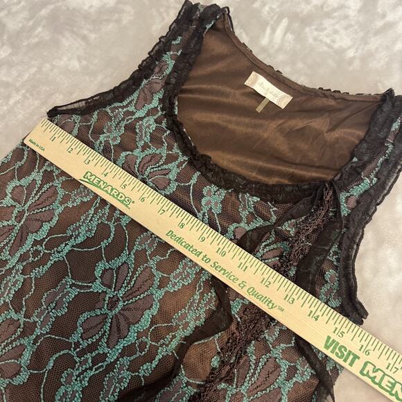 Altard State Dress Womens Small Blue Brown Lace Bow Detail Fairygrunge Gothic - Picture 7 of 11